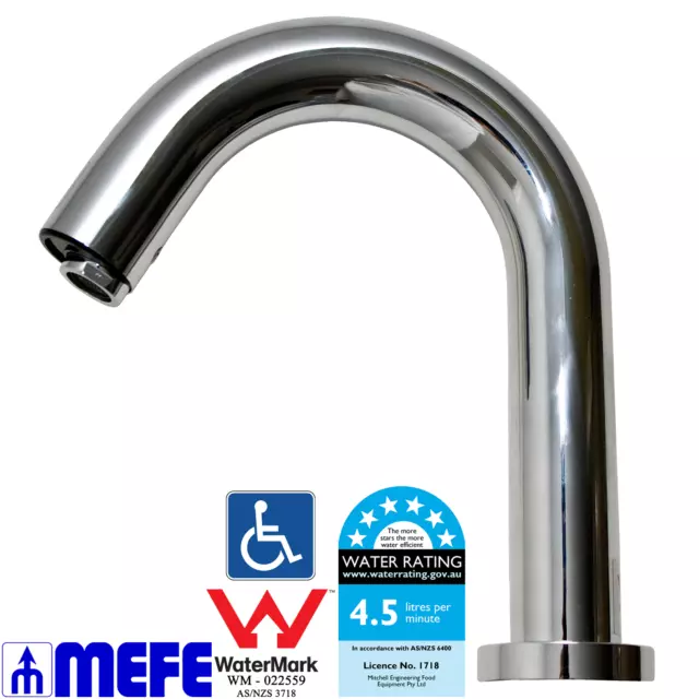 Automatic Sensor Tap Hospital Spout 18cm, Deck Mount, Chrome Plated (CAT 67910)