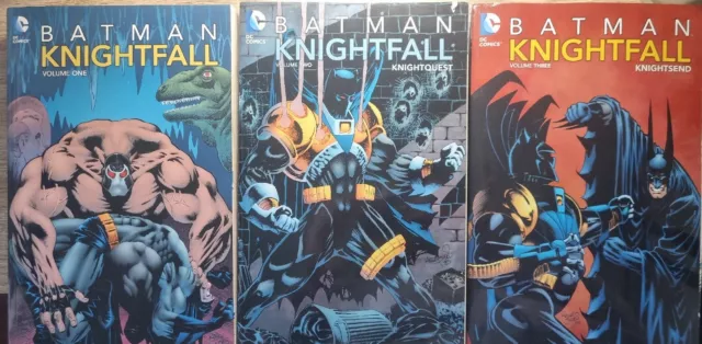 Batman: Knightfall Volumes 1- 3 D. C. Comics (2012) 3 LARGE PAPERBACK