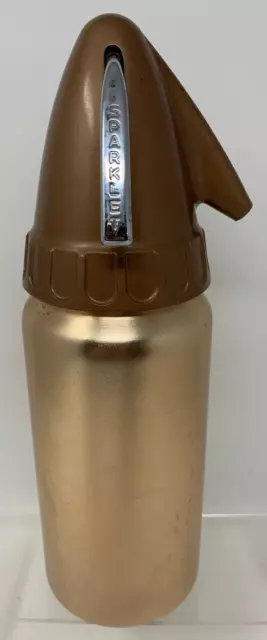 Vintage Mid Century SPARKLET Atomic Rocket 12" Cocktail Soda Seltzer Bottle