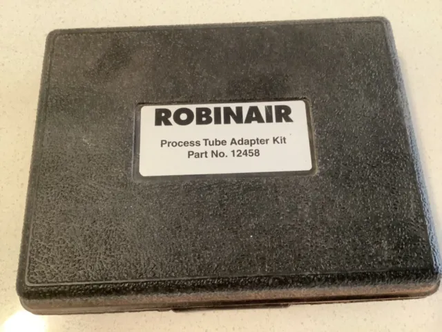 Robinair 12458 Process Tube Adapter Kit for 3/16” 1/4” 5/16” 3/8” Tubing…!