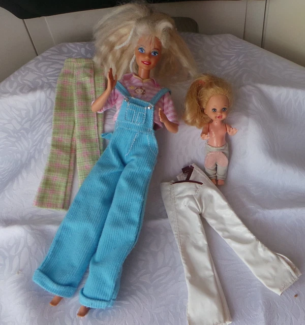 Poupée Barbie vintage, Mattel vintage, 1999, jambe droite, pieds plats, poupée rare, blond platine, oreilles percées, Dress Me, édition spéciale - France