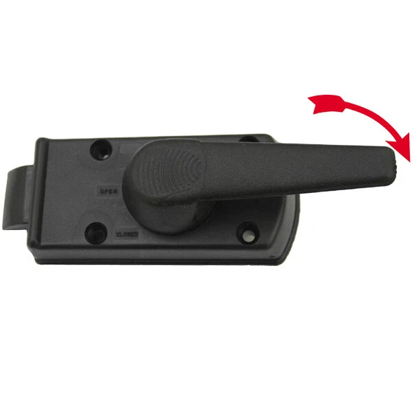 Serrure De Porte Intérieure Pour Caravane, Camping-car - Noir, Dimensions 144x123 Mm, Système M1 (FF/ZWO)