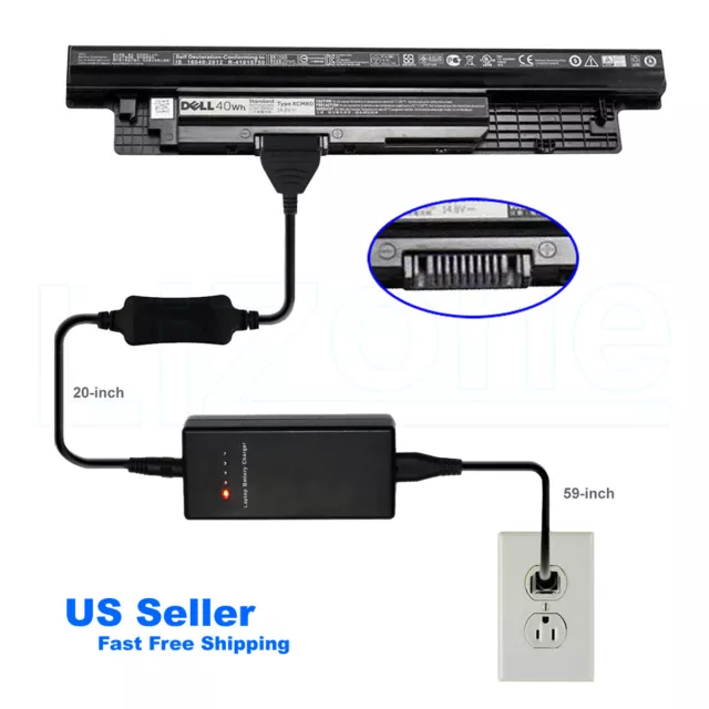 External Laptop Battery Charger for Dell Inspiron XCMRD 3421 3521 3721 5521 5721