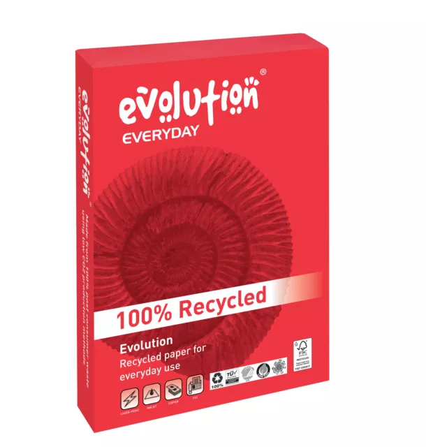 Evolution Everyday Recycled Paper 80Gsm A4 Box 5 Reams EVE2180