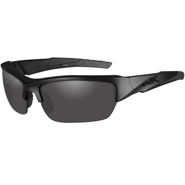 Wiley X WX Valor Glasses Smoke Grey Lens Ballistic Black Ops Matte Black Frame