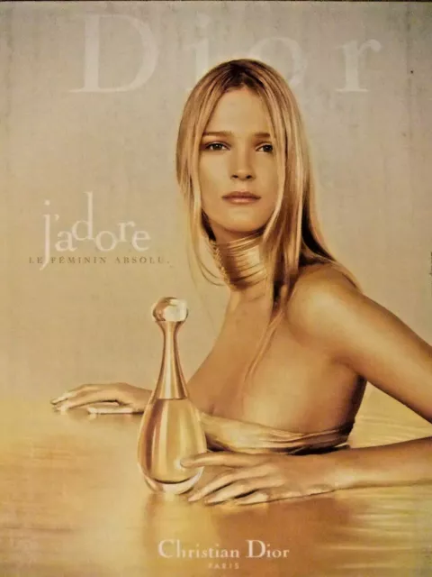 PUBLICITÉ DE PRESSE 2003 J'adore Par Dior Présenté Par Carmen Kaas EUR 3,00  - PicClick FR