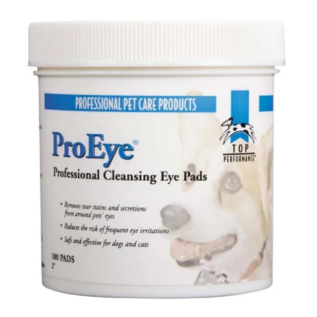 100 Top Performance ProEye PRO EYE CLEANSING PADS TEAR STAIN Wipes PET Dog Cat
