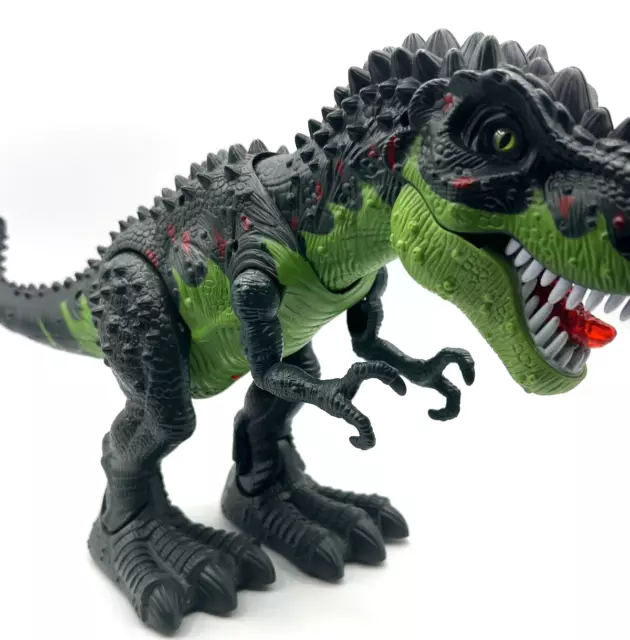 Walking Battery Operated Toy Dinosaur T-Rex Tyrannosaurus Rex Light Sound Green