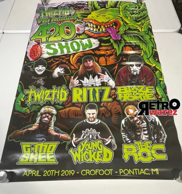 Twiztid - 420 2019 Concert Poster 24x36 4/20 Rittz G-mo Skee The R.O.C. AMB MNE