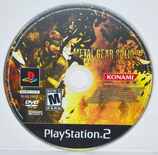 Metal Gear Solid 3 Snake Eater (Sony PlayStation 2, 2004) PS2 Video Game MINT