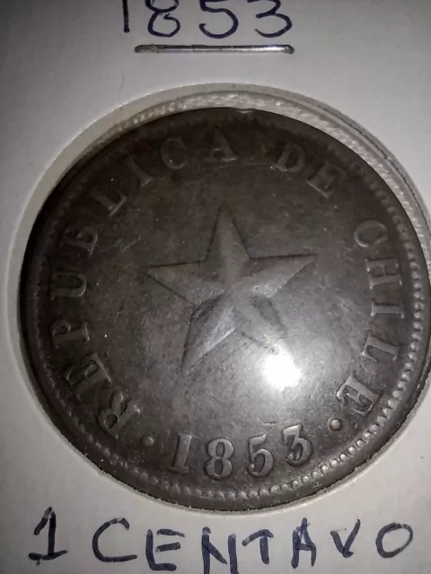 1853 Chile 1 Centavo - KM127