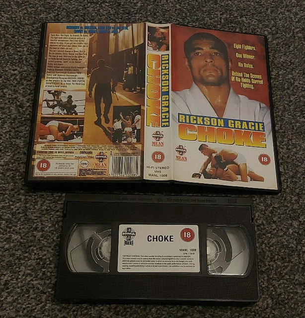 CHOKE RICKSON GRACIE Mma Combat Sports Pal Vhs Video 17.06 PicClick