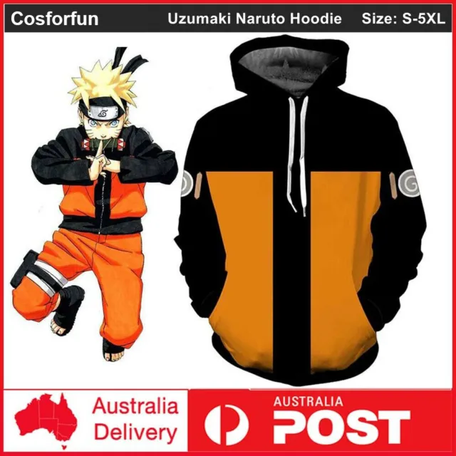 Anime Naruto Uzumaki Cosplay Costume Hoodie Hooded Sweatshirt Jacket Sweatshirts 2