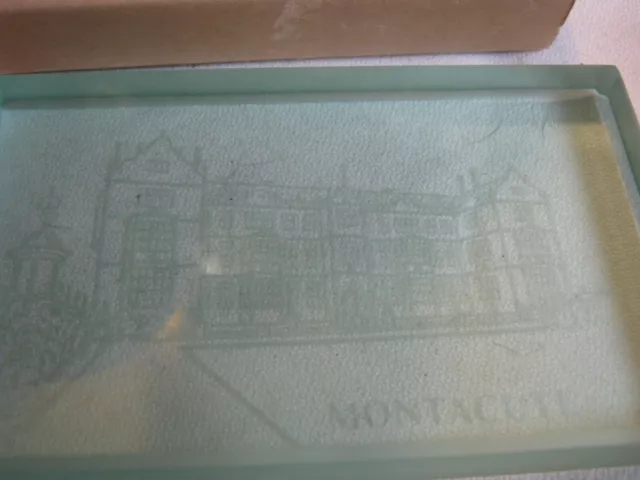 New in Box 1970s Michael Virden Glass MONTACUTE HOUSE National Trust Paperweight