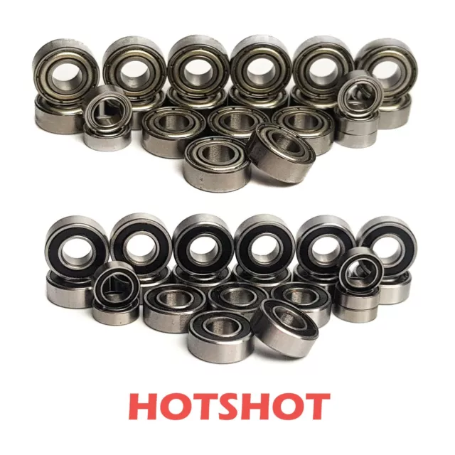 Bearing Set for TAMIYA HOT SHOT HOTSHOT 2007 COMPLETE 22 RUBBER/METAL seals