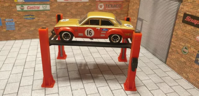 4 Post Ramp For 1:43 Scale Model Cars Garage Diorama 3d Printed.