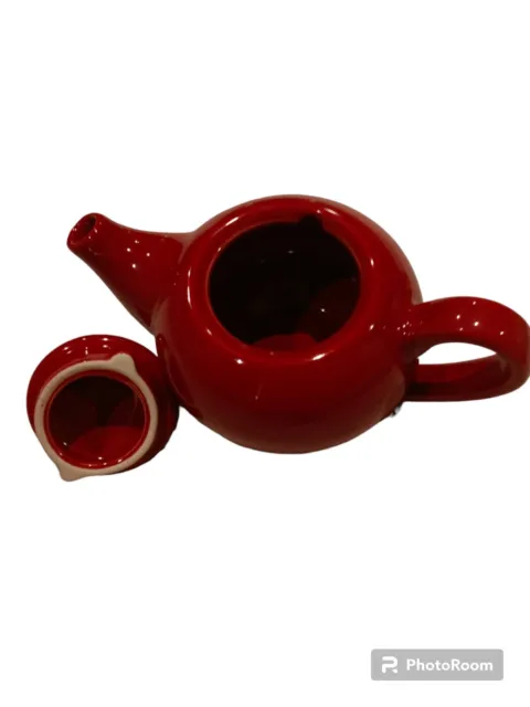 Marks And Spencer Red Tea Pot For One 2