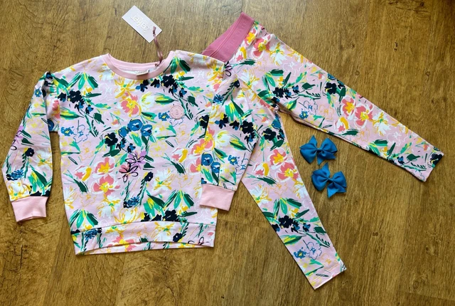 Ted Baker floral outfit set sweatshirt 5-6 years BNWT gym £38 floral new legging 3