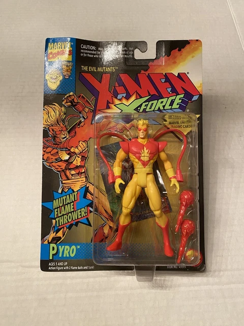 Toy Biz 1994 Marvel Comics The Evil Mutants X-Men X-Force Pyro Action Figure New