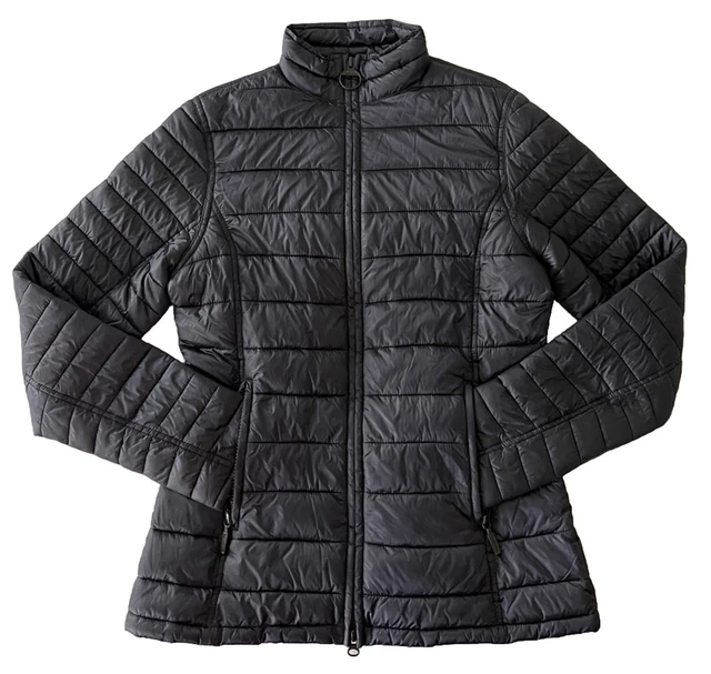 BARBOUR CLYDE SHORT Baffle Winter Tartan Puffer Coat Jacket Sz 4