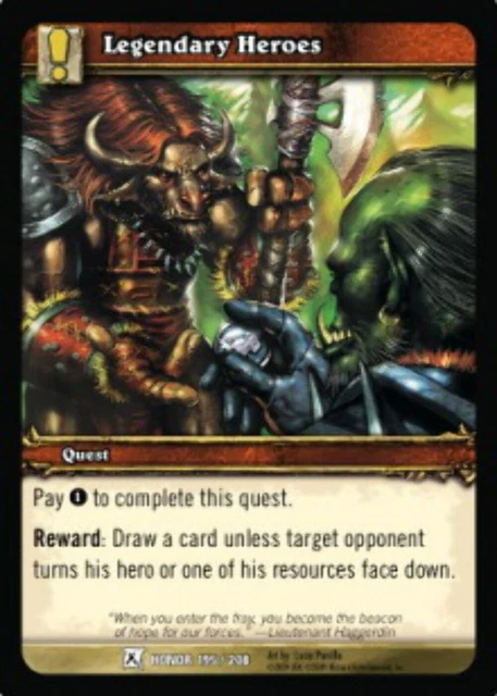 Legendary Heroes - Fields of Honor - World of Warcraft TCG WOW
