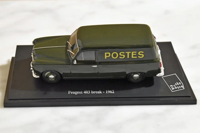 Miniature Peugeot 403 Break 1962 - Norev 1/43 - PTT - Occasion Très Bon État