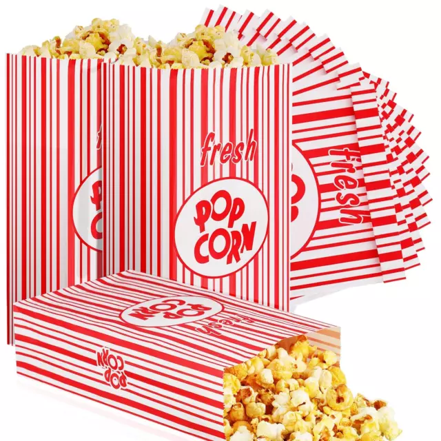 Paper Popcorn Bags Flat Bottom Popcorn Bags 2 Oz Disposable Film Popcorn Bags In