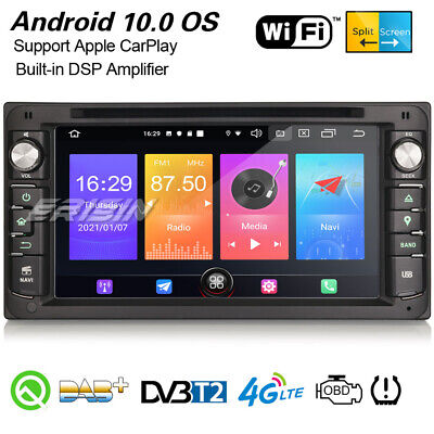DAB Auto estéreo unidad principal para Toyota RAV4 Android 10.0 SAT NAV CarPlay DSP Wifi 