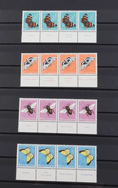 Schweiz Pro Juventute - Tabstreifen 1943 bis 1982 TOP Sammlung postfrisch