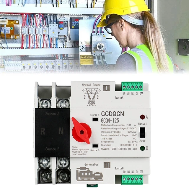 Interruptor de transferencia automática de doble potencia con capacidad de fabricación de cortocircuitos de 8 KV