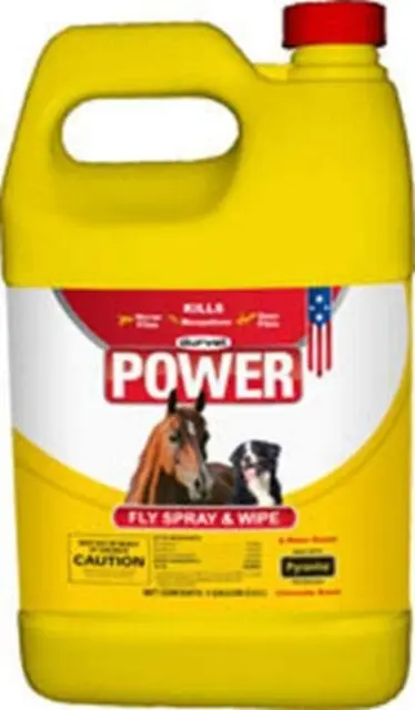 DURVET FLY 003-1021 699757 Power Fly Spray and Wipe for Horses, Gallon