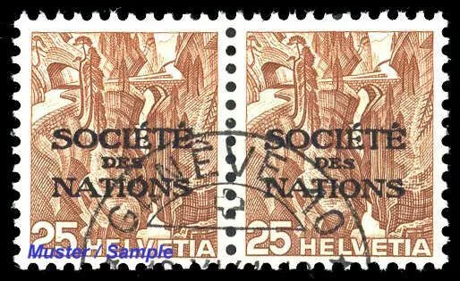 1937, Schweiz Völkerbund SDN, 52 PF 01, cto - 2262182