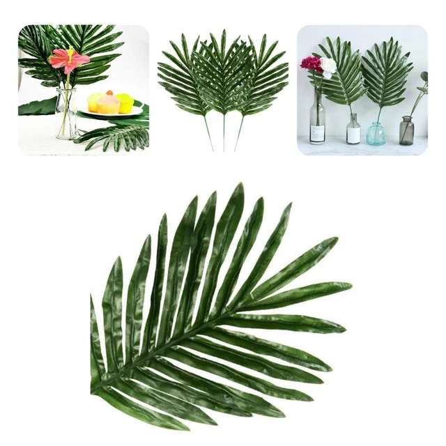 12 piezas Planta Artificial Exquisita Fácil Cuidado Simulación Hojas de Cícada Escritorio