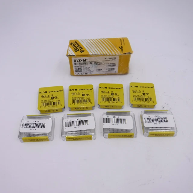 Lot of 40 Eaton Bussmann Glass Fuses 5A 250V GMC-5-R