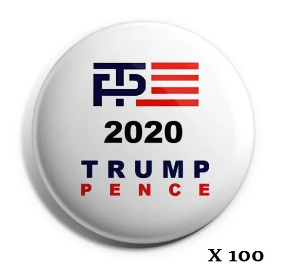 TP 2020 Campaign Buttons "Trump Pence 2020" - Wholesale Lot of 100