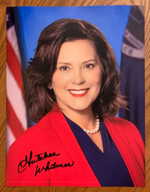 GRETCHEN WHITMER,100% AUTHENTIC AUTOGRAPHED 8 1/2" x 11" PHOTO,GOVERNOR MICHIGAN