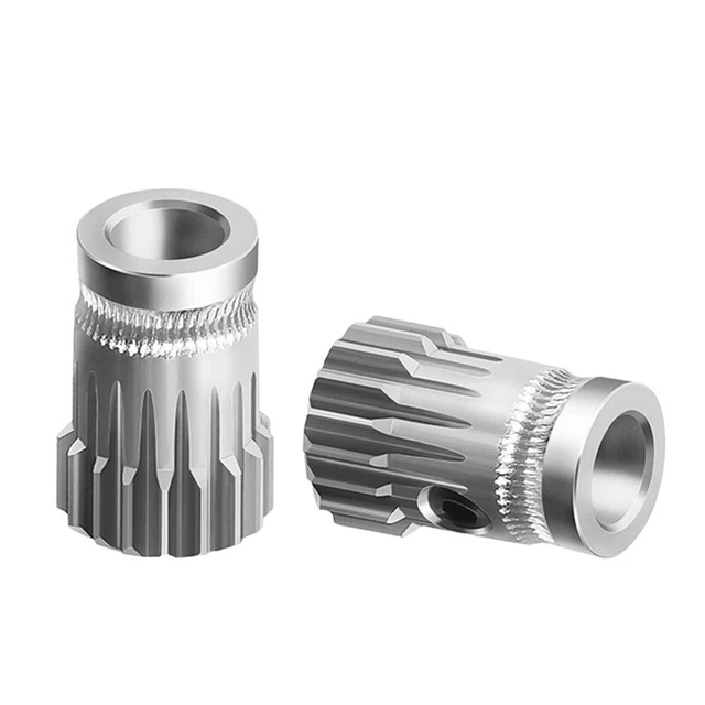 1X(2Pcs Extruder Gears MK8 Stainless Steel  Extrusion Wheels Bowden Gear 3D Pri