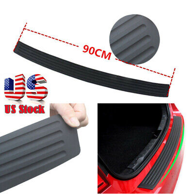 Car Rear Bumper Sill Protector Soft Plate Rubber Back Door Boot Cover Guard 1pcs