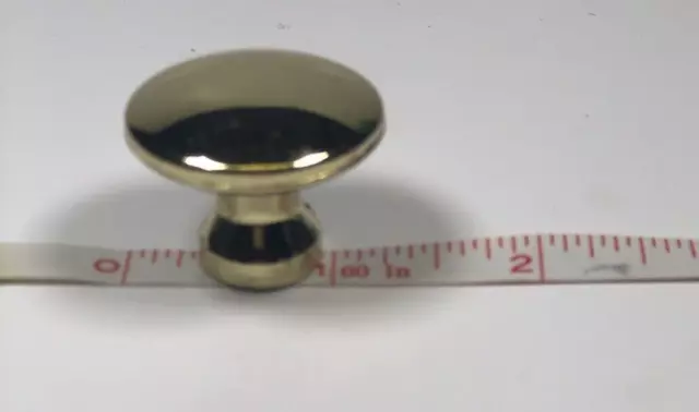 10 Amerock BP1906-PB Round Polished Solid Brass Cabinet Drawer Knob Pull 1 1/4"