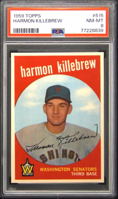 1959 Topps #515 Harmon Killebrew PSA 8