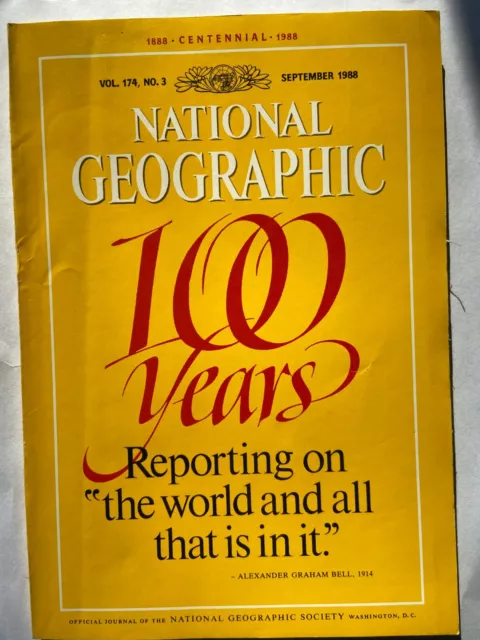 NATIONAL GEOGRAPHIC MAGAZINE September 1988 $3.49 - PicClick