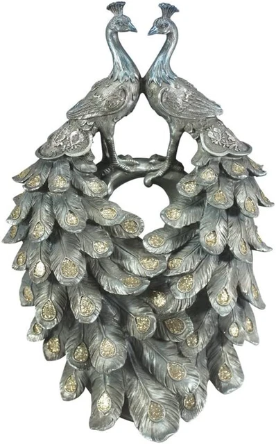 Comfy Hour Spring Is Here Collection Resin Peacock Lovers On Branch Collectible