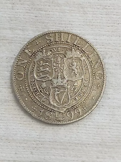 1899 Victorian Silver One Shilling