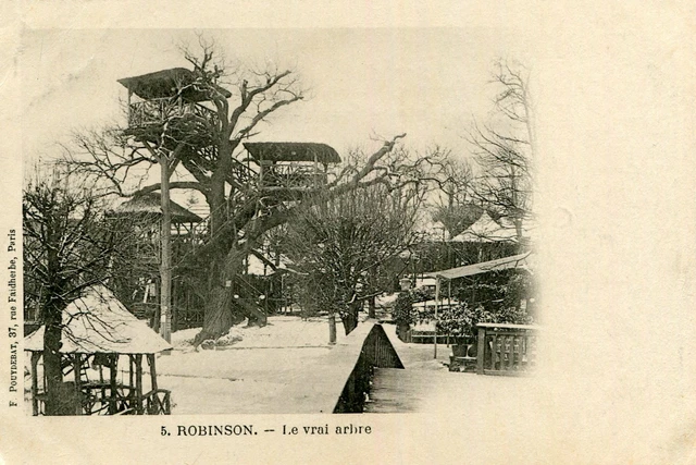 LE PLESSIS ROBINSON Le Verrai Arbre à robinson under the snow card