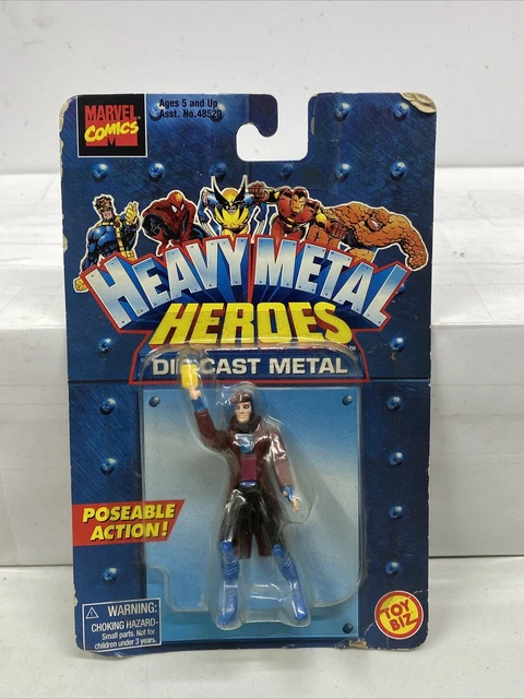 Gambit Heavy Metal Heroes Die Cast Metal Marvel Toy Biz 1997 New
