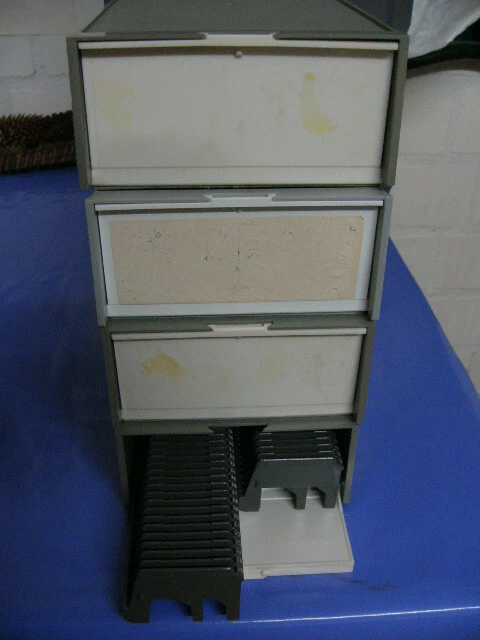 4 Diakästen  je 2 x 36 Universalmagazine Diamagazin Diabox Stapelbox