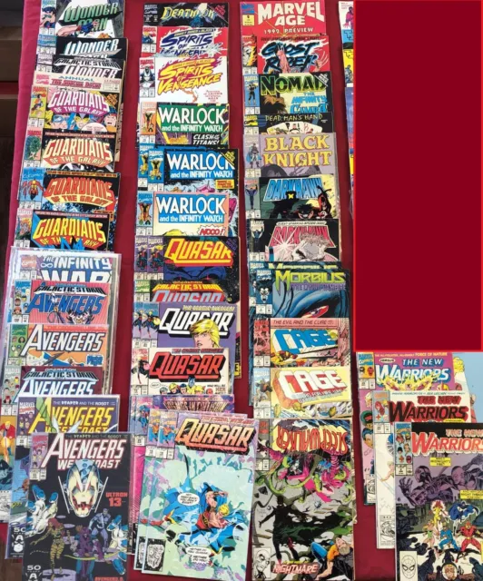48 Marvel Comic Books from the Copper Age, Early 1990s, See Titles Below