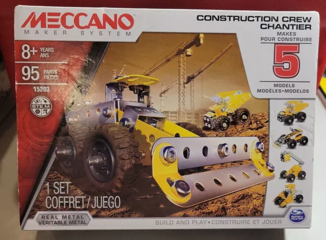 Meccano Maker System - Construction Crew Chantier - 95 Parts - 15203 - Brand New