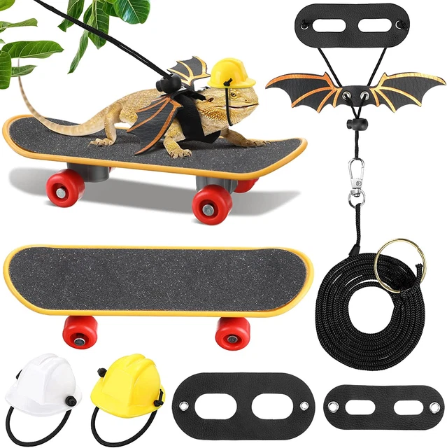 5 Pieces Bearded Dragon Accessories Toy Set Bearded Dragon Leashes and Harnesses