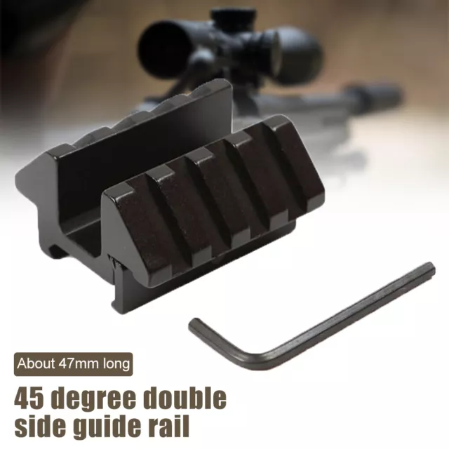 20mm 45 Degree Offset Dual Side Scope Weaver Picatinny Rail Mount US